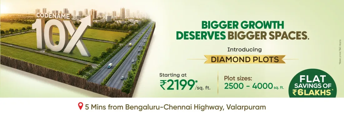 Shriram Codename 10X DTCP-approved villa plots Valarpuram Chennai