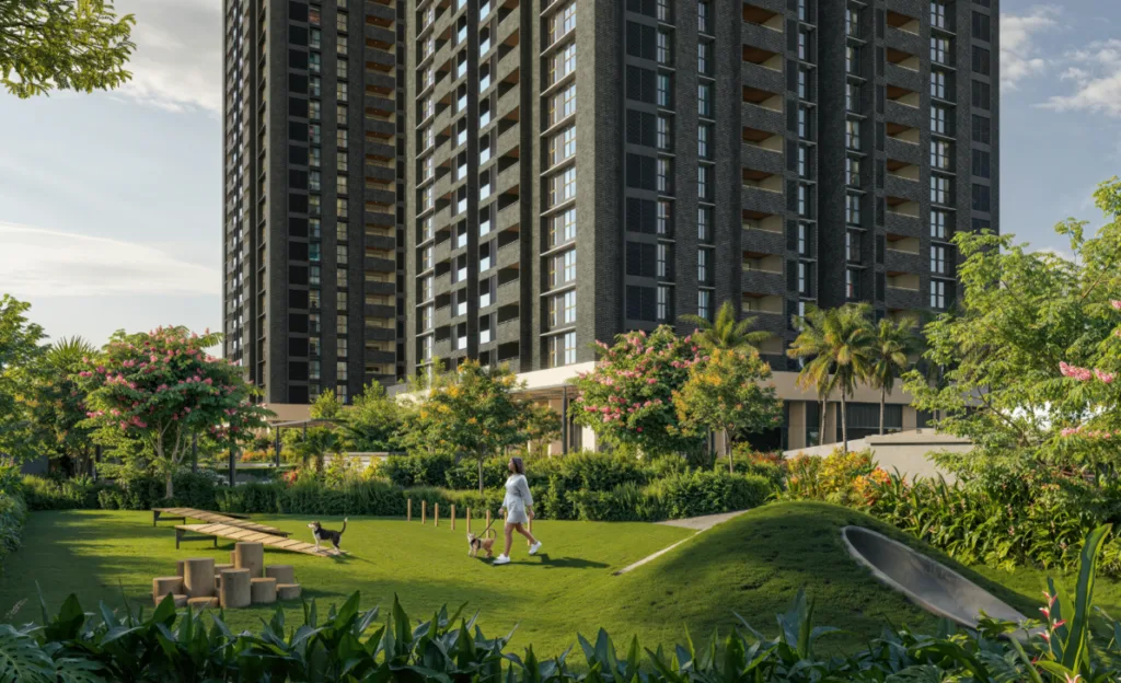 Assetz Meru & Meadows pet park amenity, Kanakapura Road