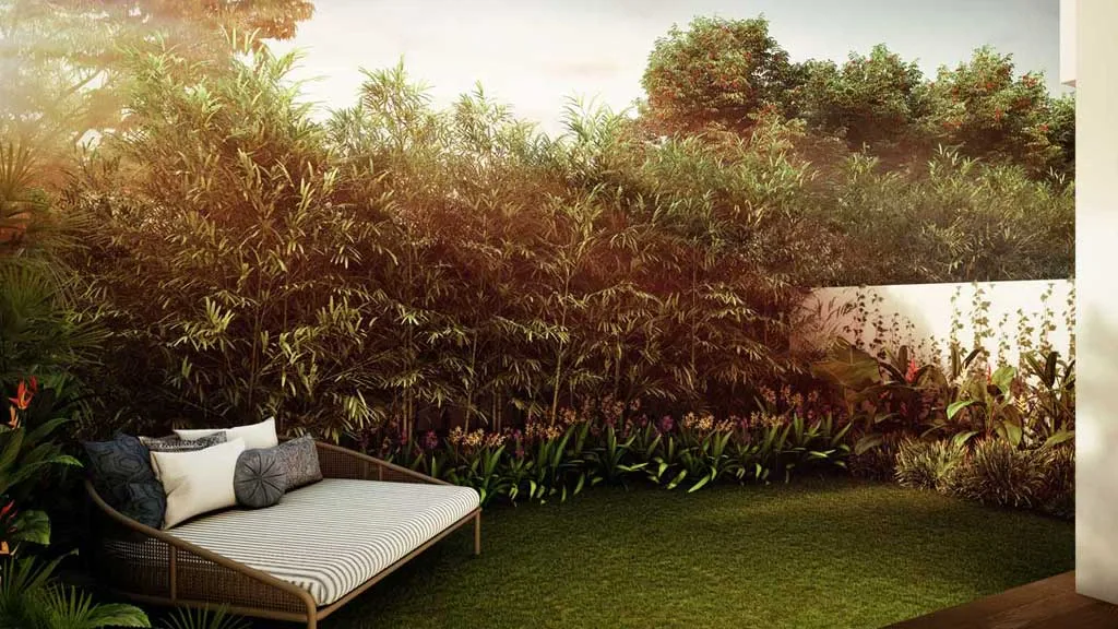 Assetz Mizu and Ki Balinese-themed community landscaping