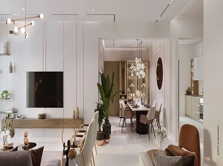 Brigade Banashankari living and dining room interior, artist's impression