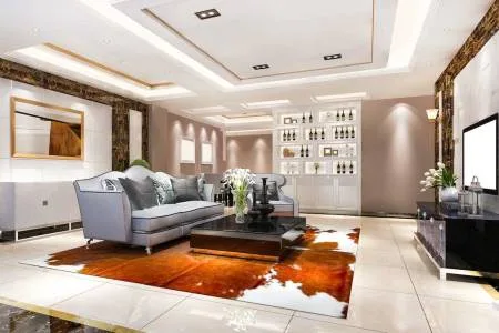 Brigade Banashankari representative interior styling, formal living room with display shelving