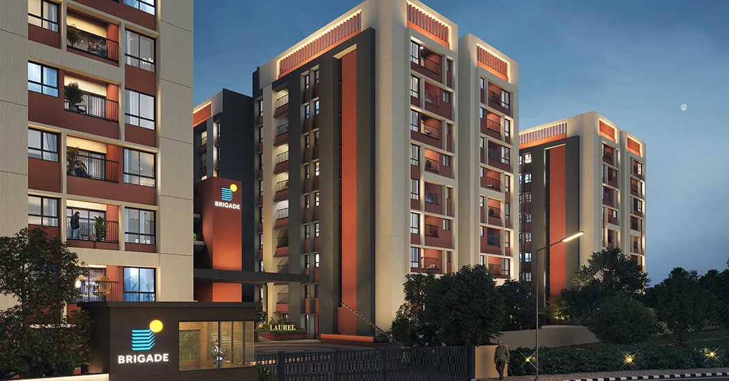 Brigade Orchards Laurel and Maple towers elevation, Devanahalli