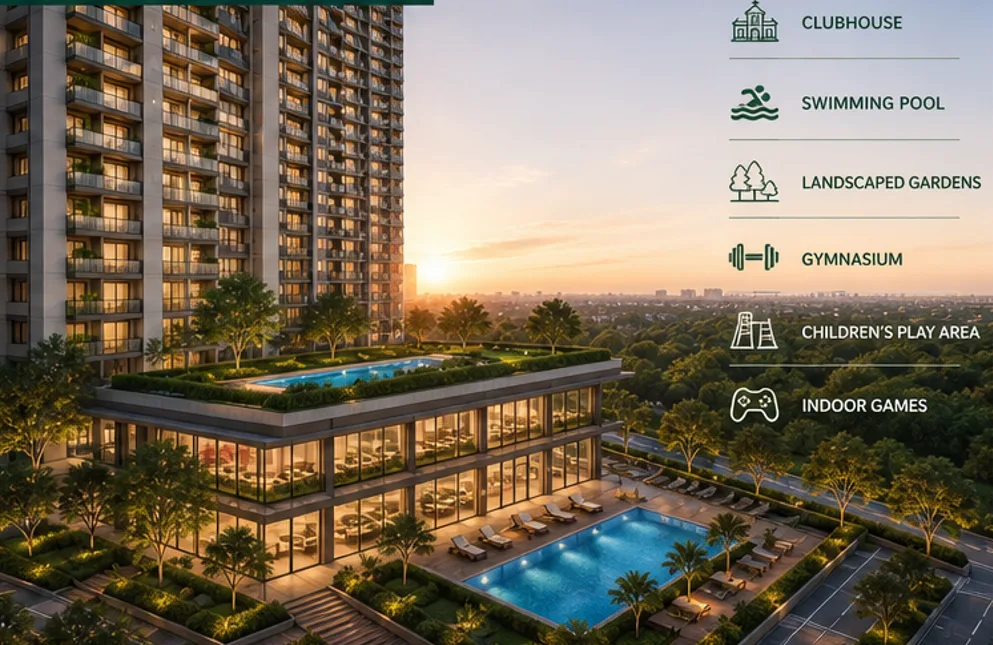 Divyasree The Quiet Side Yelahanka clubhouse and swimming pool amenities render