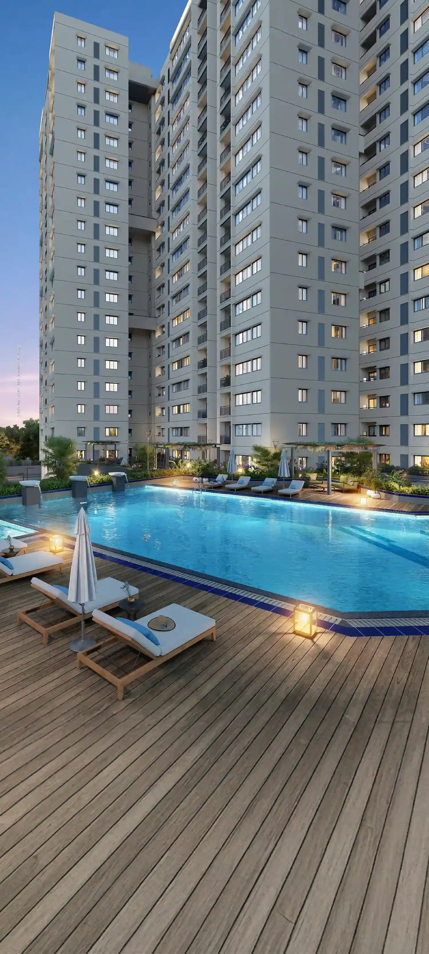 Godrej Azure clubhouse and swimming pool amenities, Padur OMR Chennai