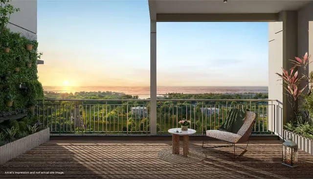 Godrej Azure private balcony sea view, Padur Chennai