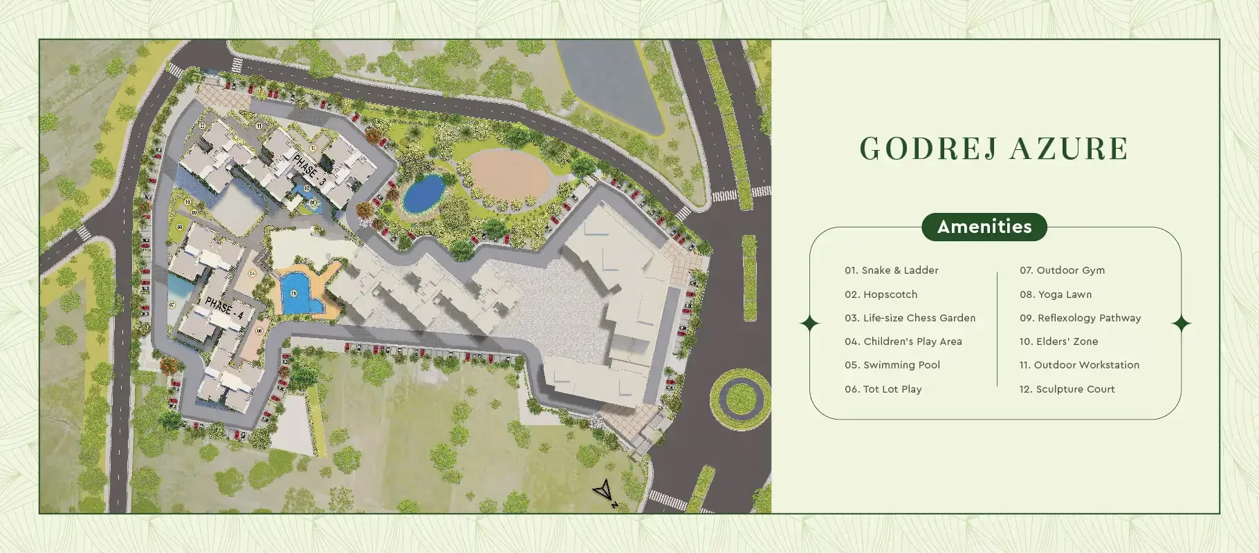 Godrej Azure master plan layout across 8.8 acres, Padur OMR Chennai