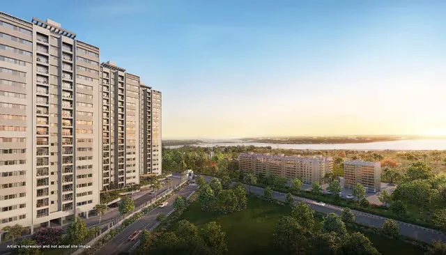 Godrej Azure side elevation exterior view, Padur OMR Chennai