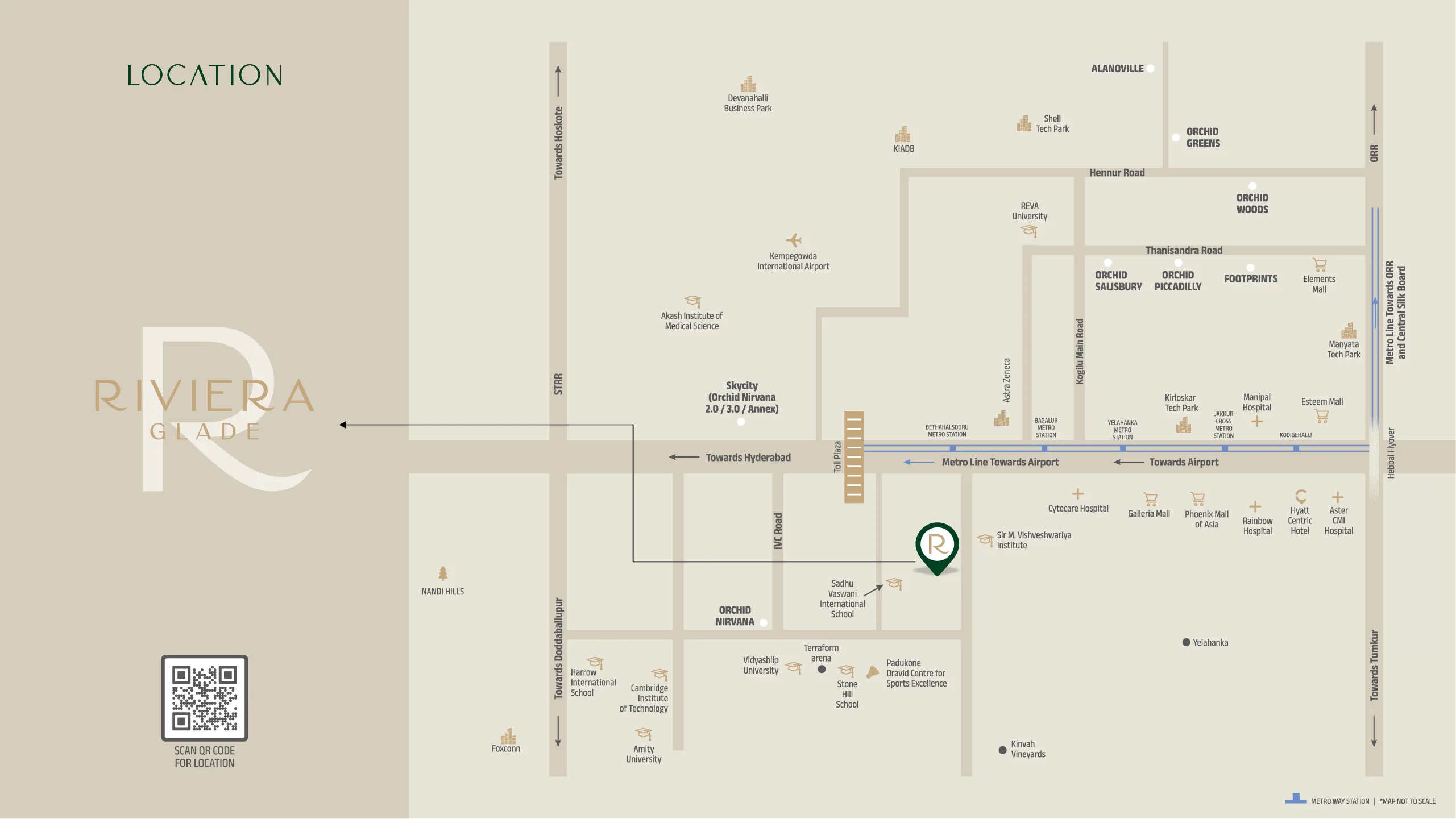 Goyal Riviera Glade MVIT Road Yelahanka location map