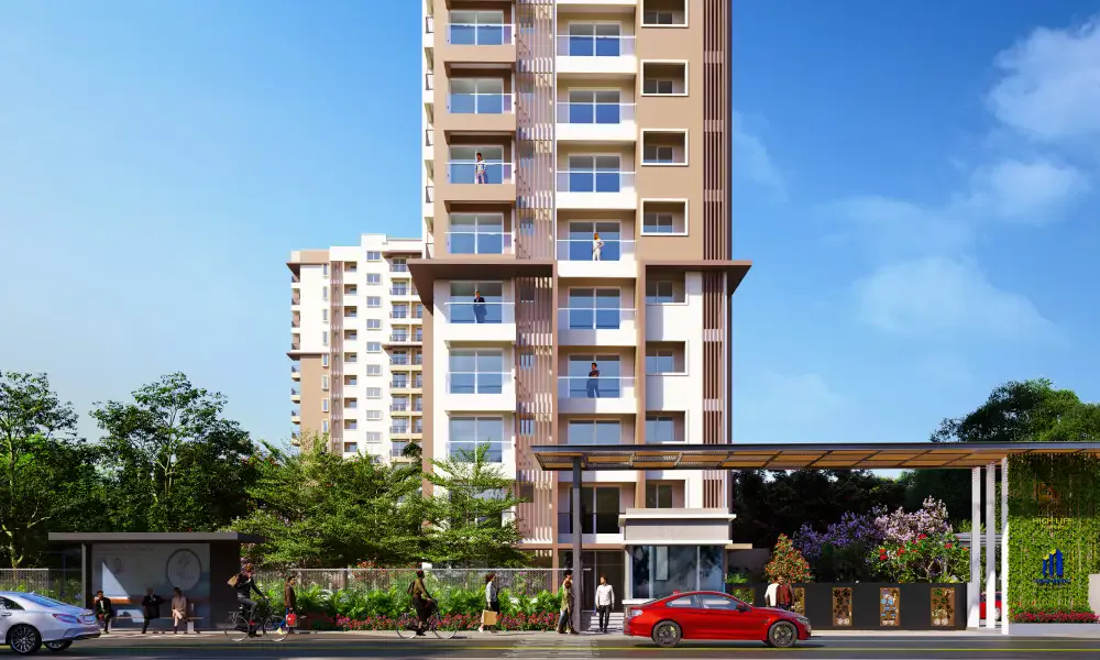 Meenakshi High Life Rachenahalli main entrance gate and porte cochere