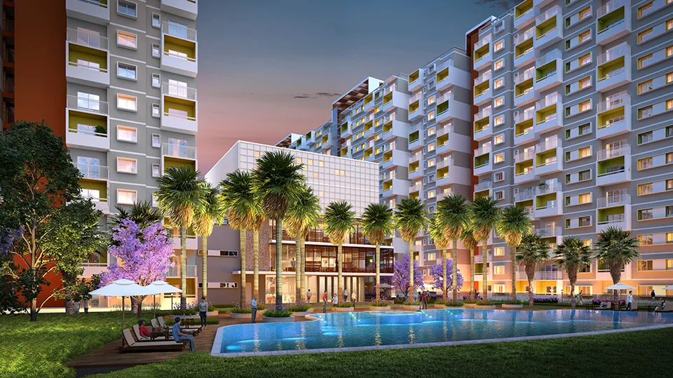 Sattva Park Cubix clubhouse and amenities view