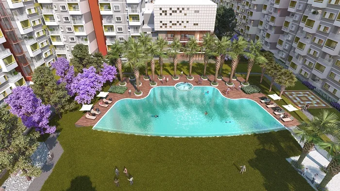 Sattva Park Cubix central park landscaped garden