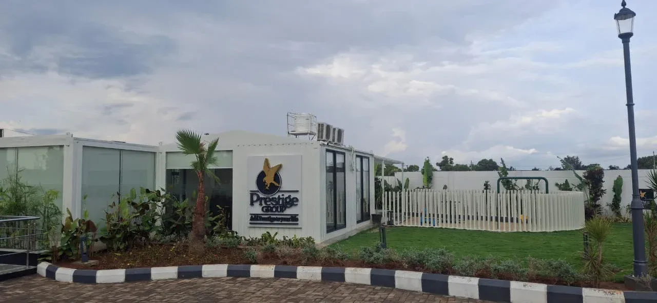 Prestige Springwood site experience centre under construction, Yerthiganahalli, August 2026
