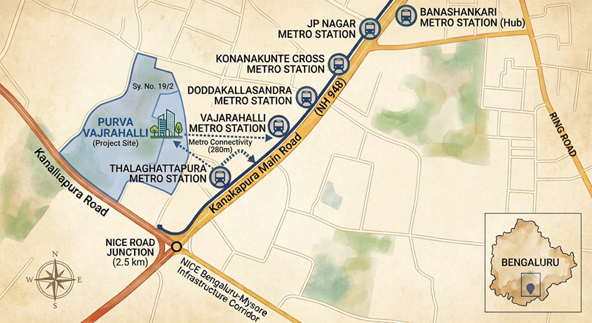 Purva Hallmark Location Map
