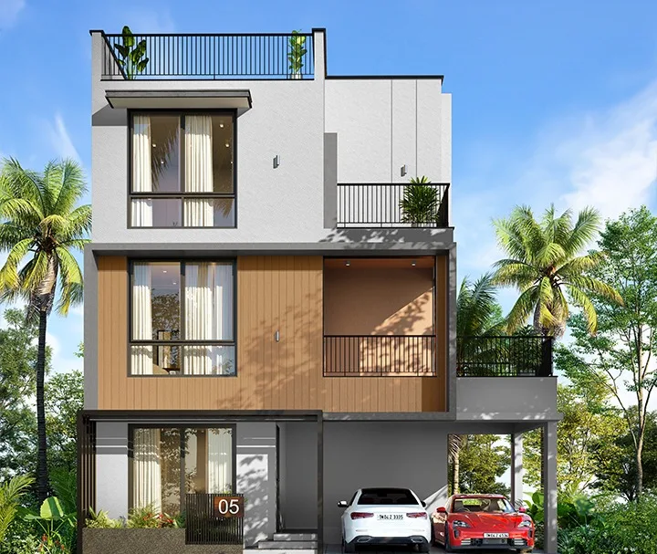 Radiance Edgewood Navalur villa cluster exterior view