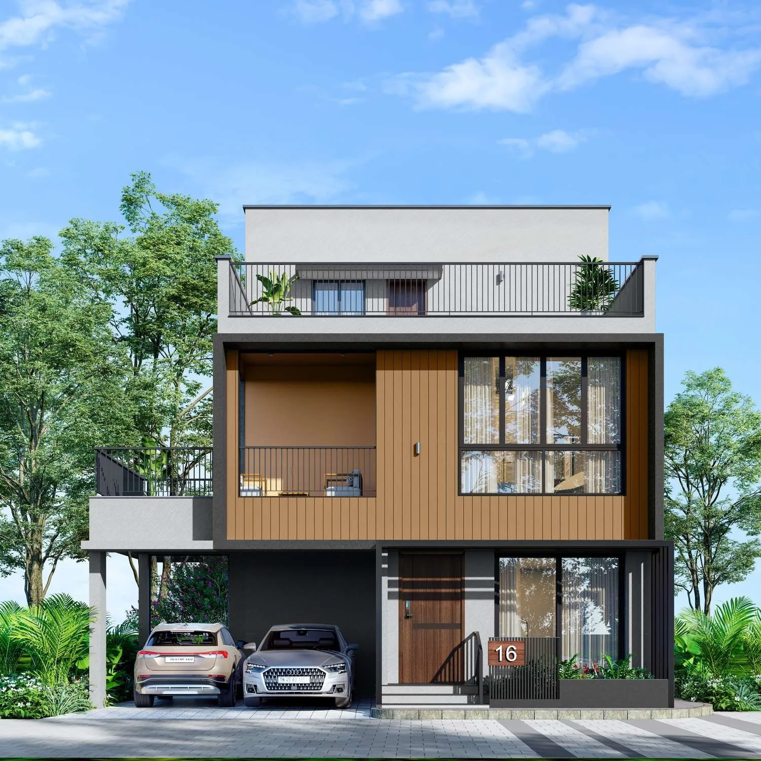 Radiance Edgewood Navalur row villa street view