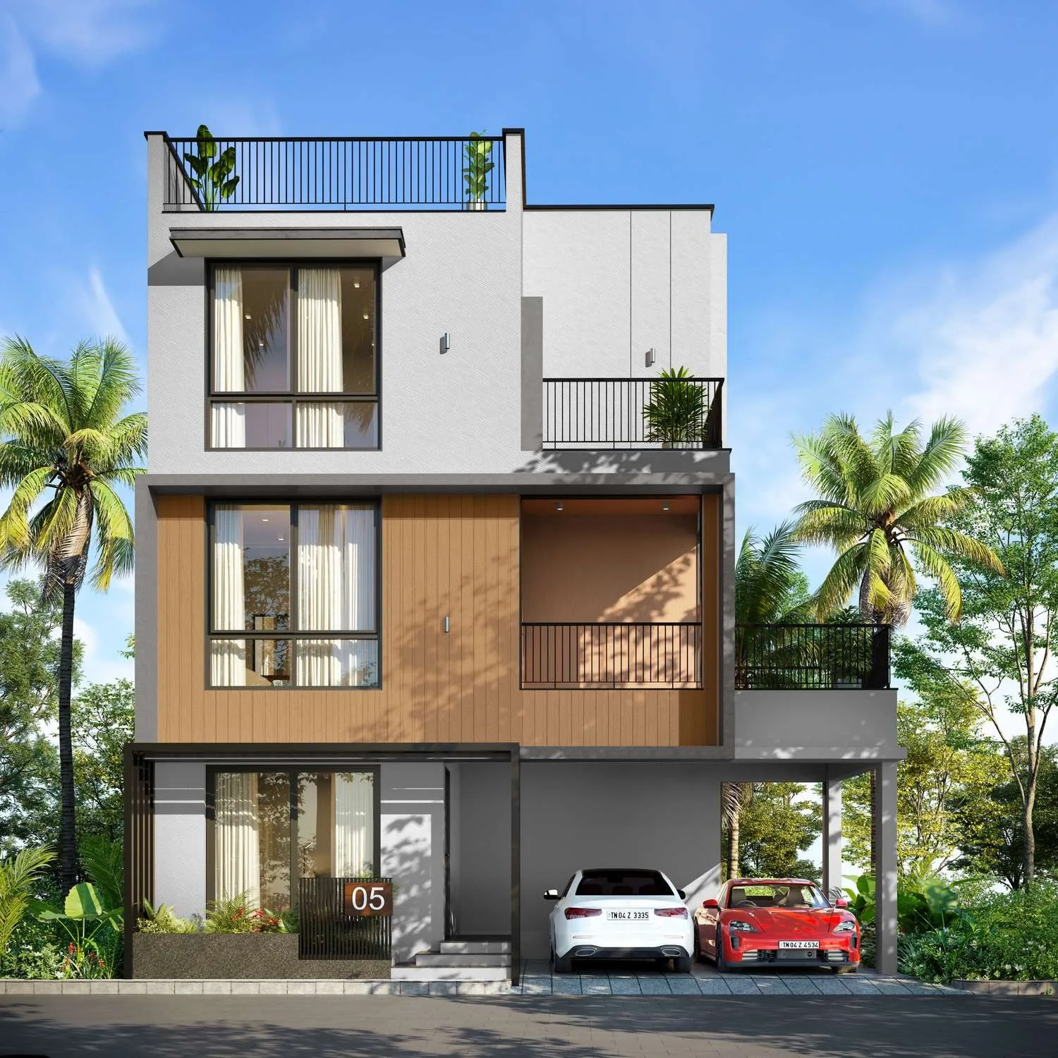 Radiance Edgewood Navalur villa elevation exterior view 7