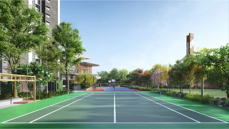 Sattva Songbird tennis and badminton courts