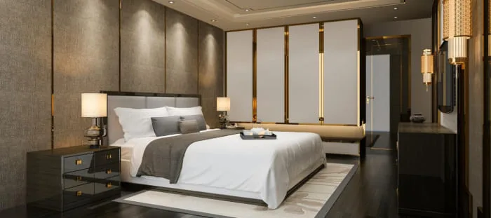 Shriram 107 SouthEast show-flat master bedroom interior