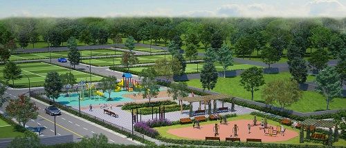 Shriram Codename 10X open space and green area render