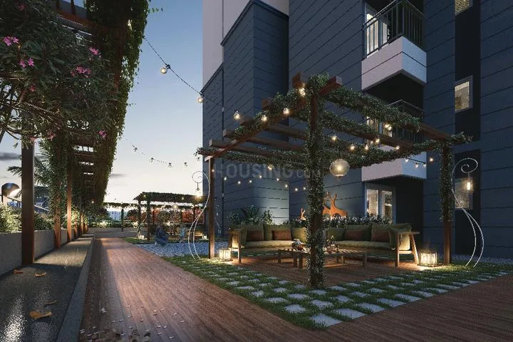 Representative render of the pergola sit-out deck at Shriram Codename Pudhiya Chennai, Kuthambakkam