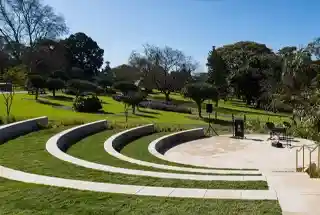 Representative image of a landscaped open-air amphitheatre, as listed for Sobha Wisteria Egattur OMR