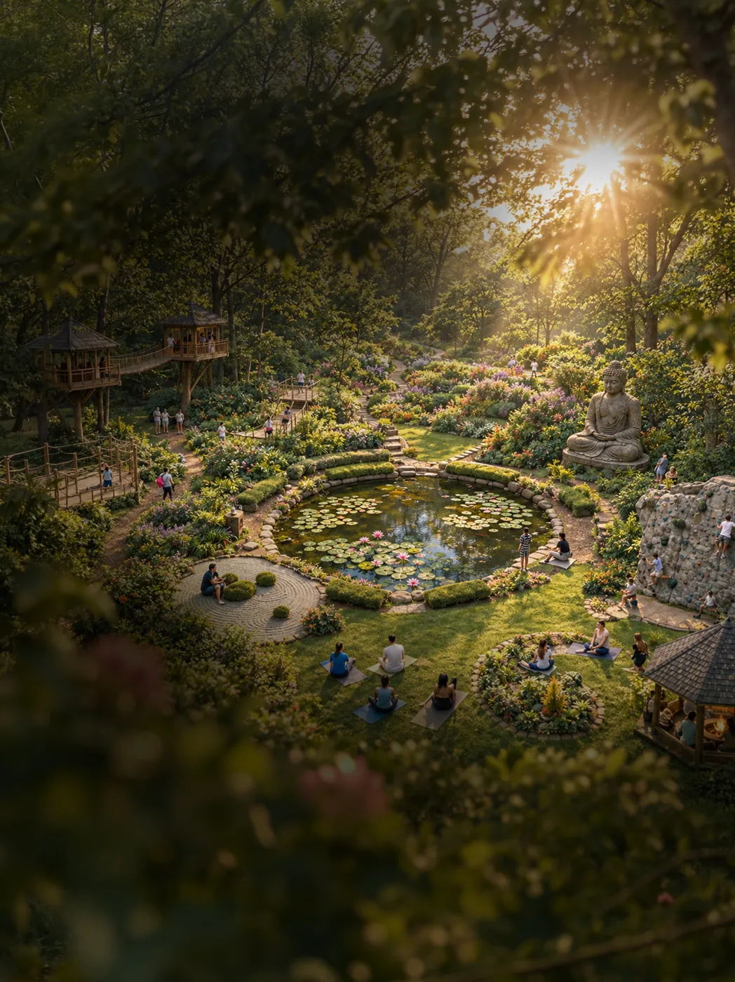 Mini forest adjoining CallSign Valencia 2, AI-generated artist's impression