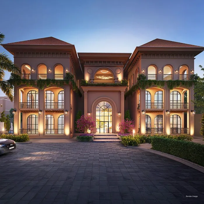 Surya Valencia clubhouse exterior Spanish architecture