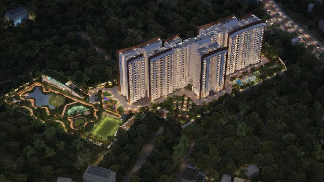 Vajram Vivera Elevation at Night