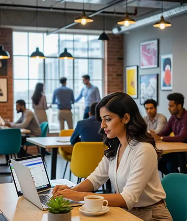 Sattva Vasanta Cove clubhouse co-working space