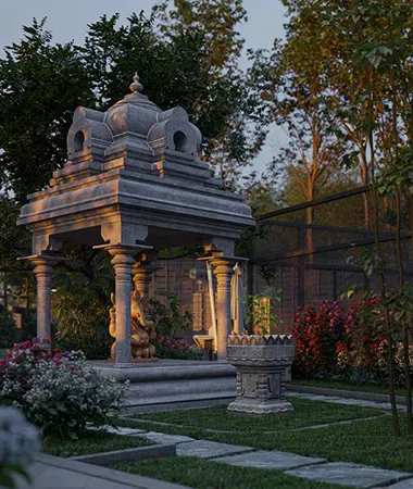 Sattva Vasanta Cove community meditation corner