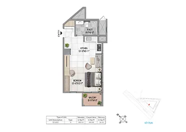 Sattva Vasanta Cove Studio apartment interior view