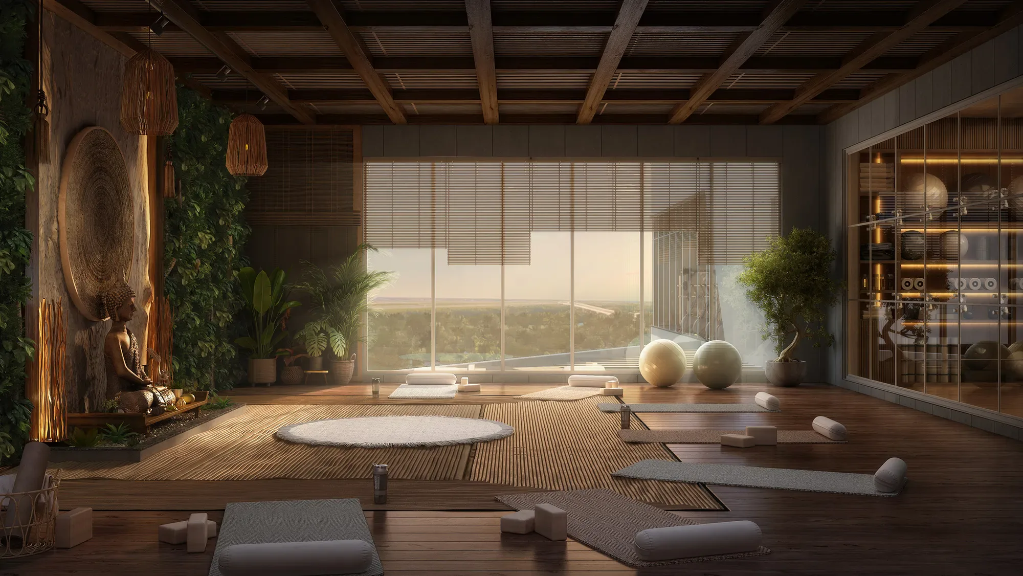 Sattva Vasanta Skye yoga lawn amenity