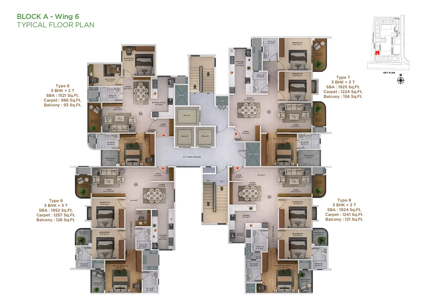 Sattva Vasanta Skye 2 BHK compact floor plan option