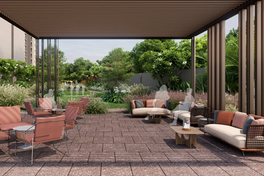 Orchid Salisbury outdoor lounge pavilion facing the gardens