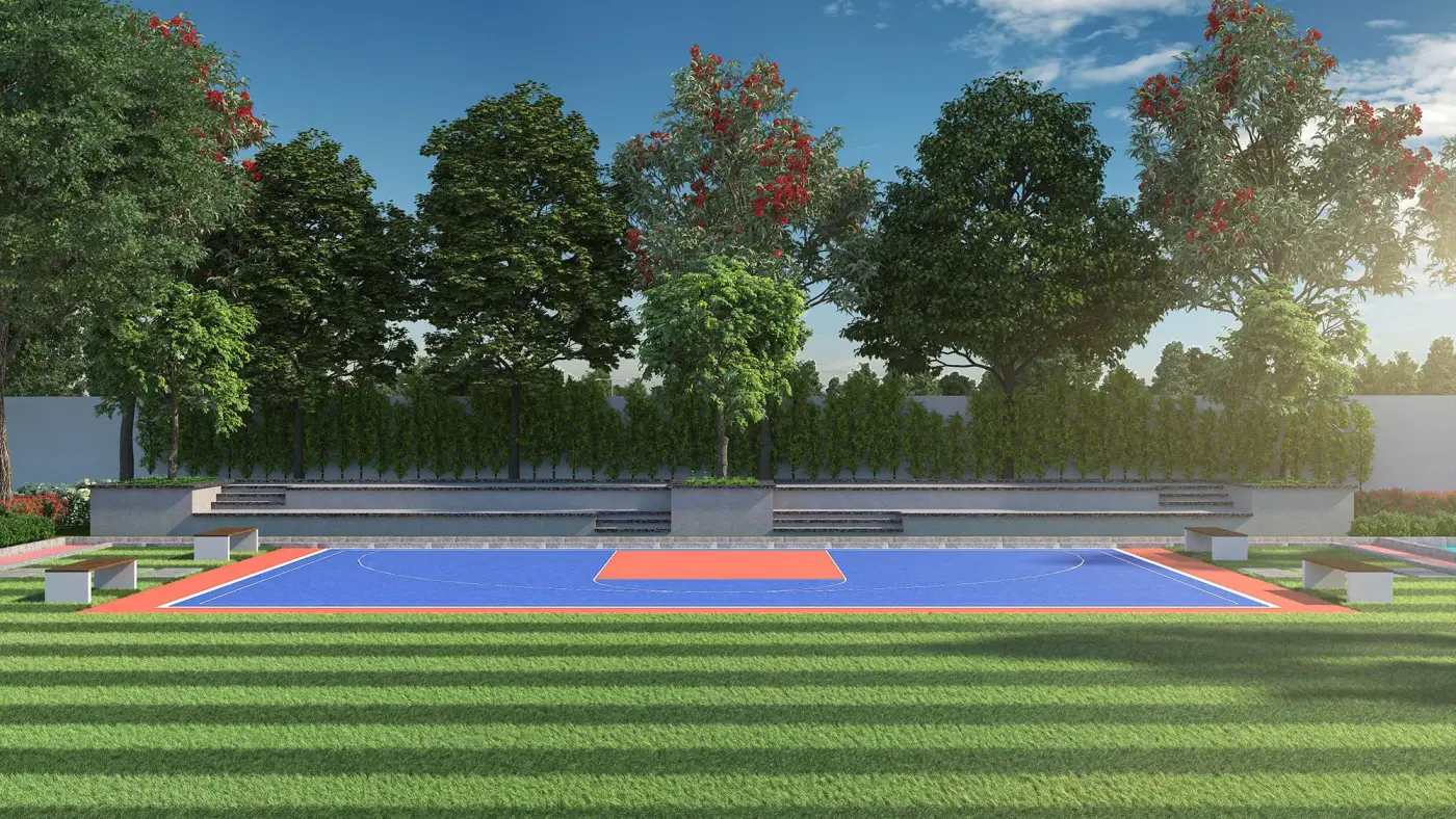 Sattva Aeropolis half basketball court