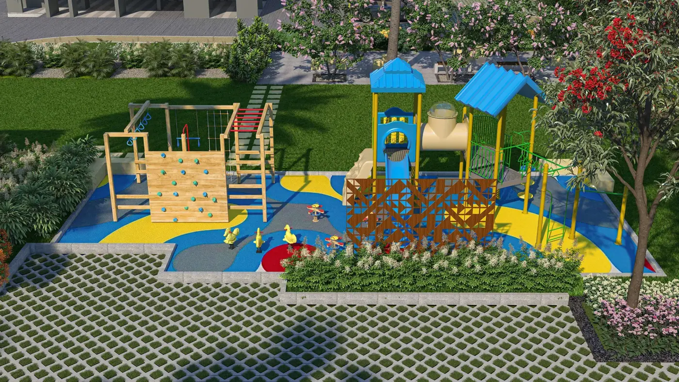 Sattva Aeropolis kids playground with play structures